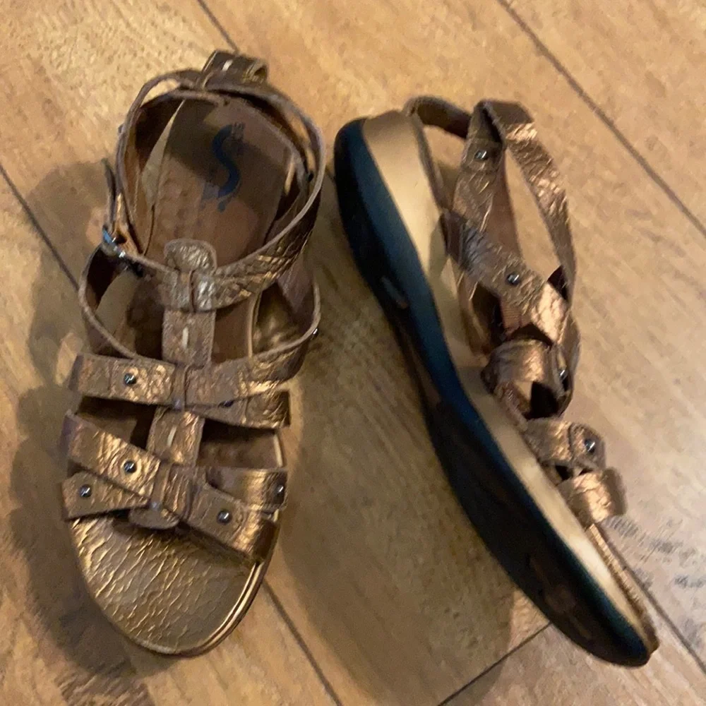 SoftWalk Bronze Strappy Shoes